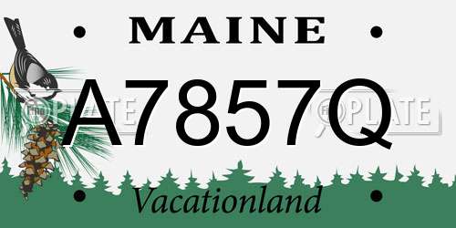 A7857Q Maine License Plate