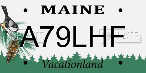 A79LHF Maine License Plate
