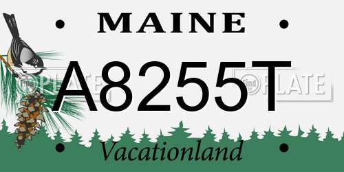 A8255T Maine License Plate