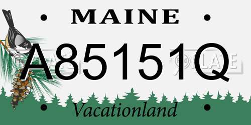 A85151Q Maine License Plate