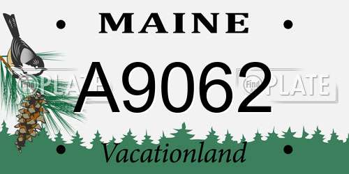 A9062 Maine License Plate