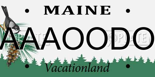 AAAOODO Maine License Plate
