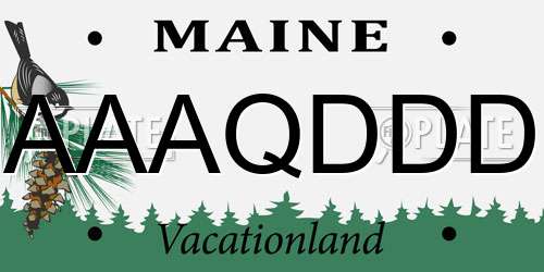 AAAQDDD Maine License Plate