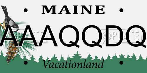 AAAQQDQ Maine License Plate
