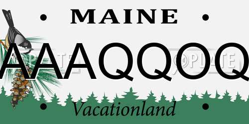 AAAQQOQ Maine License Plate