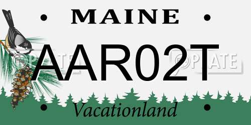 AAR02T Maine License Plate