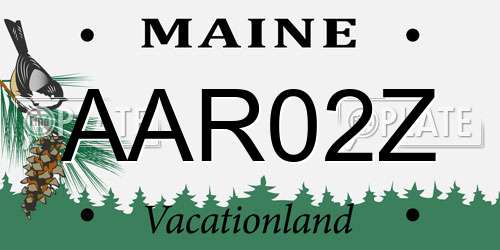 AAR02Z Maine License Plate