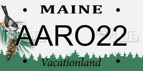 AARO22 Maine License Plate