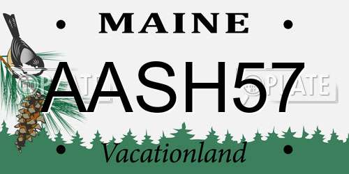 AASH57 Maine License Plate