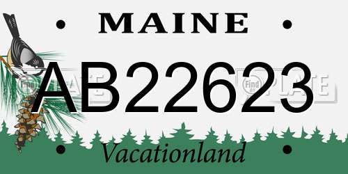 AB22623 Maine License Plate