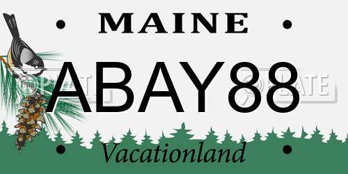 ABAY88 Maine License Plate