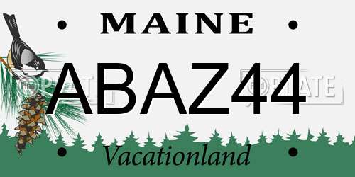 ABAZ44 Maine License Plate