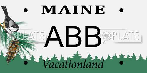 ABB Maine License Plate