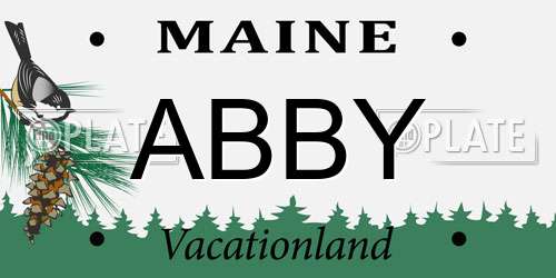 ABBY Maine License Plate