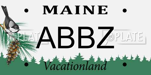 ABBZ Maine License Plate