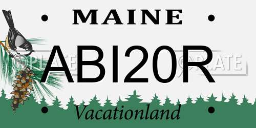 ABI20R Maine License Plate