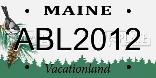 ABL2012 Maine License Plate