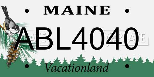 ABL4040 Maine License Plate