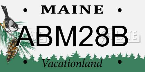 ABM28B Maine License Plate