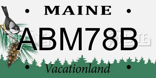 ABM78B Maine License Plate