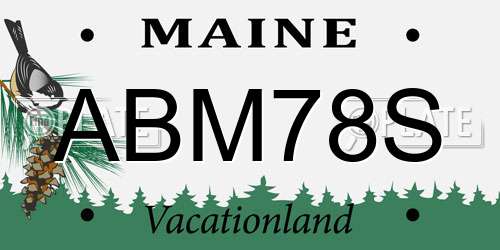 ABM78S Maine License Plate