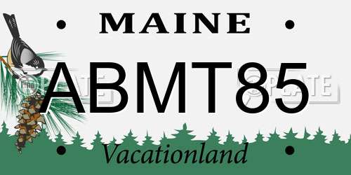 ABMT85 Maine License Plate