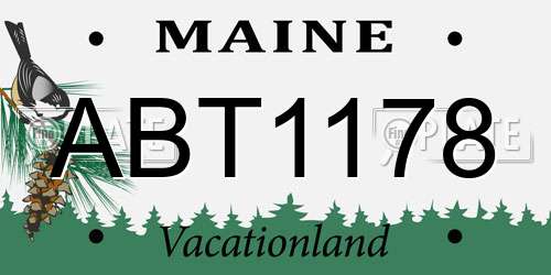 ABT1178 Maine License Plate