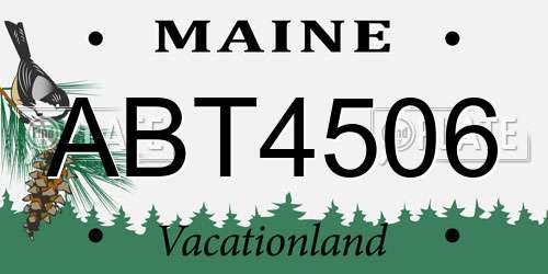 ABT4506 Maine License Plate