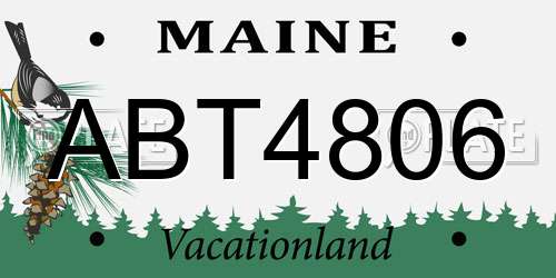 ABT4806 Maine License Plate