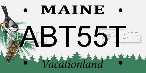 ABT55T Maine License Plate