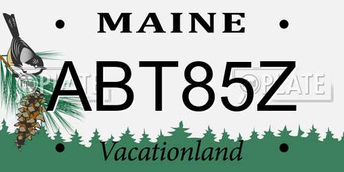 ABT85Z Maine License Plate