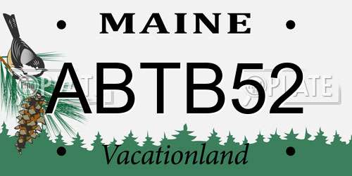 ABTB52 Maine License Plate