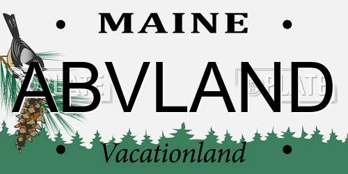 ABVLAND Maine License Plate
