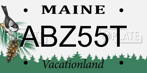 ABZ55T Maine License Plate