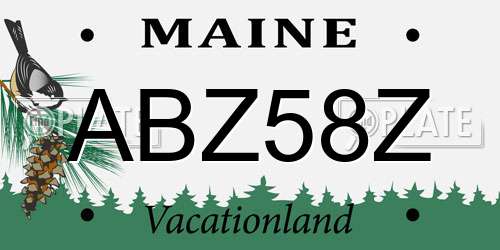 ABZ58Z Maine License Plate