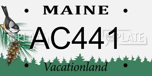 AC441 Maine License Plate