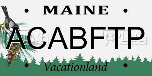 ACABFTP Maine License Plate