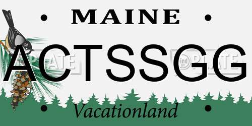 ACTSSGG Maine License Plate