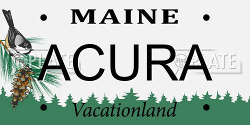 ACURA Maine License Plate