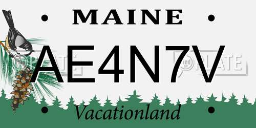 AE4N7V Maine License Plate