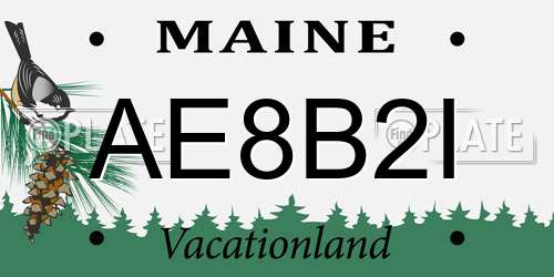 AE8B2I Maine License Plate
