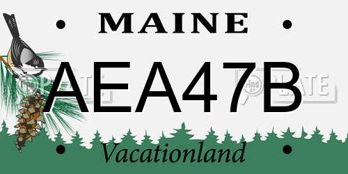 AEA47B Maine License Plate