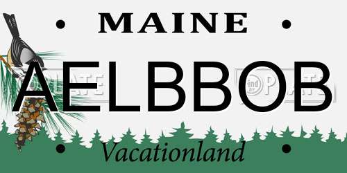 AELBBOB Maine License Plate