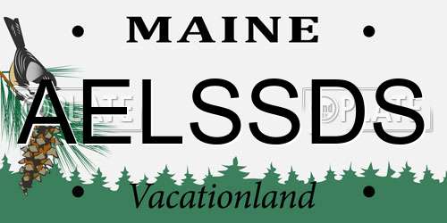 AELSSDS Maine License Plate