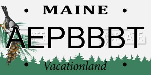 AEPBBBT Maine License Plate