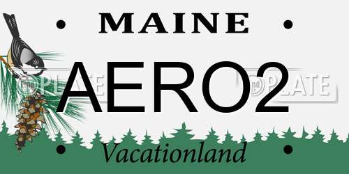 AERO2 Maine License Plate