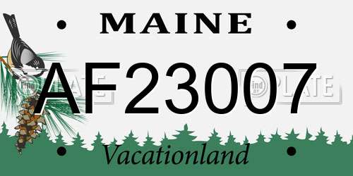 AF23007 Maine License Plate