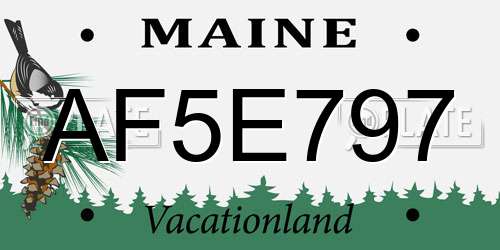 AF5E797 Maine License Plate