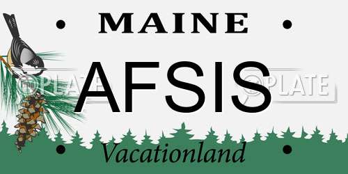 AFSIS Maine License Plate