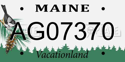 AG07370 Maine License Plate
